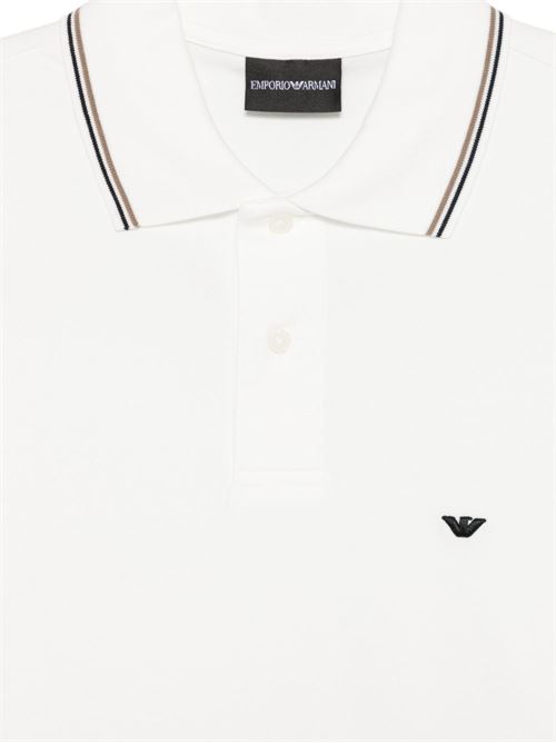 Polo uomo Emporio Armani bianca con logo EMPORIO ARMANI | EM004606AF23090U0003